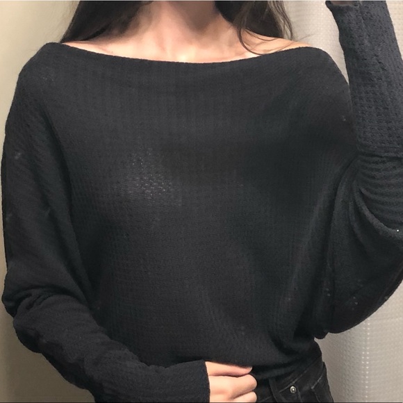Free People grey long sleeve top - Picture 2 of 4